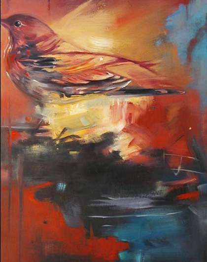 AllArtists_0003_Shakiba Hashemi - Flying out of the box - 16x24 oil on wood